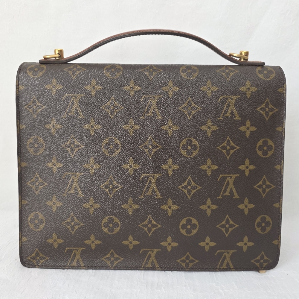 Auth Louis Vuitton Monogram Monceau 28 Crossbody Bag - Picture 2 of 10
